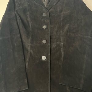 Pursuits ltd Black 100% Leather Suede Women’s Jacket Size Medium
